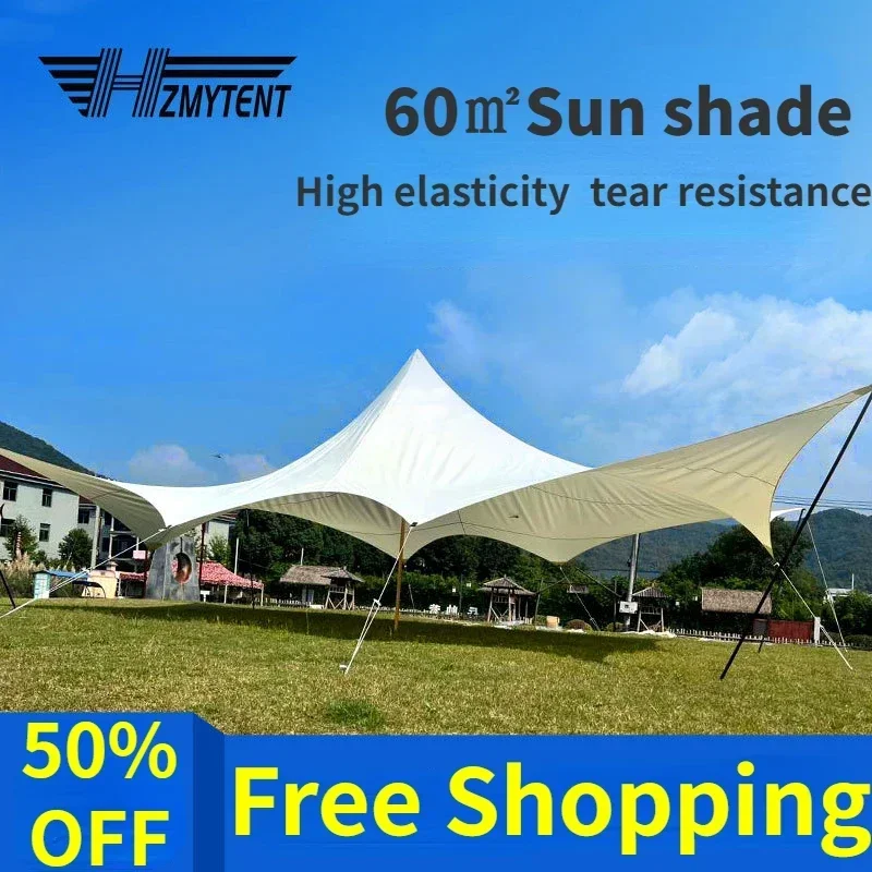 Outdoor Shading Veil Beach Equipment Car Tent Umbrella Structure for Folding Awning Sun Shelter Wind Proof Canopies Camping