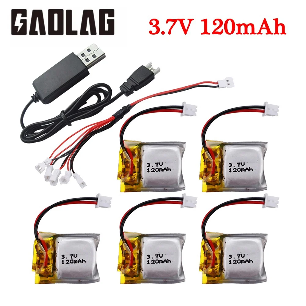 Batteria di ricambio 3.7V 120mAh e caricabatterie per Wltoys V272 V282 V292 per Hubsan Q4 H111 Mini RC Quadcopter LI-PO batteria Lipo