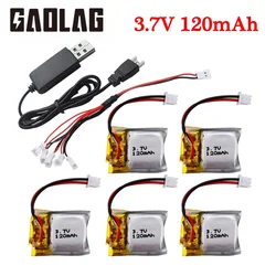 Batteria di ricambio 3.7V 120mAh e caricabatterie per Wltoys V272 V282 V292 per Hubsan Q4 H111 Mini RC Quadcopter LI-PO batteria Lipo