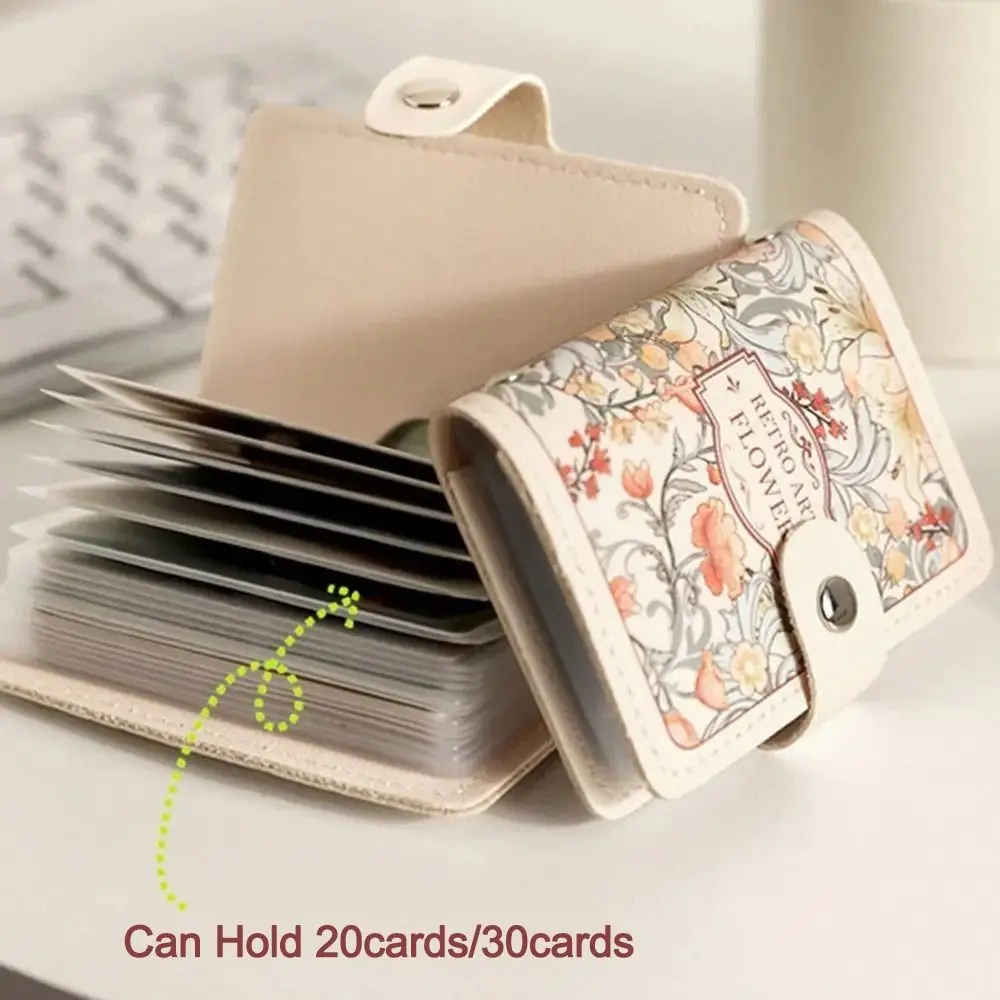 Retro 20/30 bolsos para cartões carteiras femininas grande capacidade couro do plutônio caso de cartão de visita leve à prova dwaterproof água saco de cartões feminino