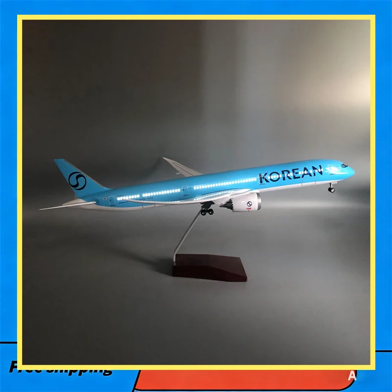 

43cm Korean Air B787-10 Model with LED Lights & Wheels,Static Simulation Aircraft for Collection & Home Decor Gift