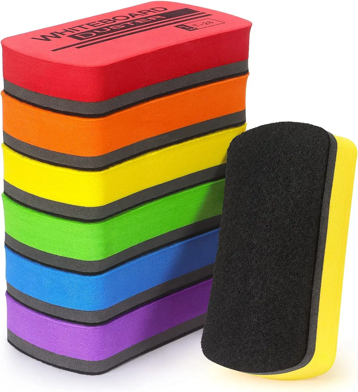 

6 Pack Dry Erase Eraser Magnetic Whiteboard Erasers for Kids Classroom, 6 Colors
