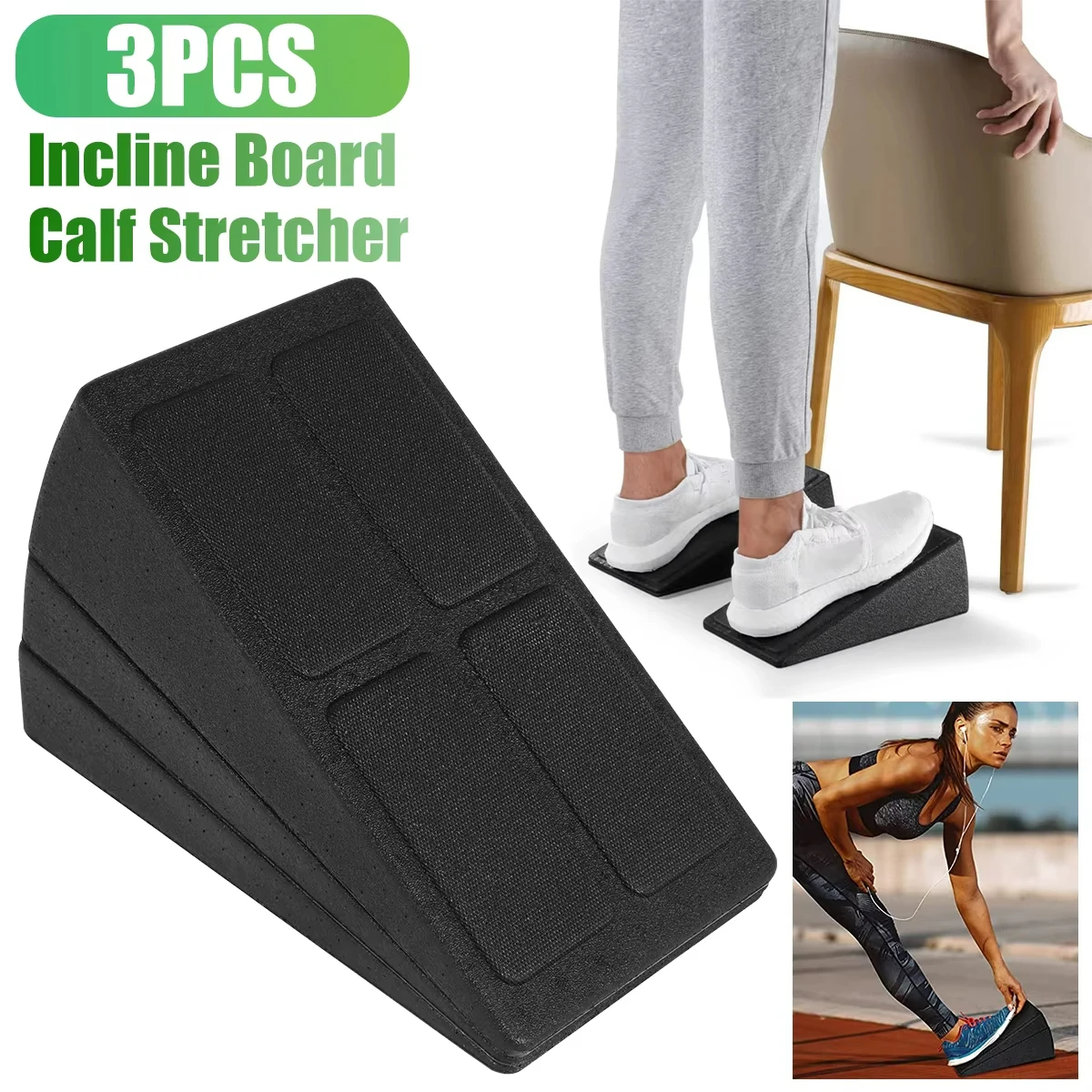 

Adjustable Squat Wedge Block Yoga Slanting Board For Calf Stretching Lightweight Tilt Slanting Board Pilates Heel Stretche