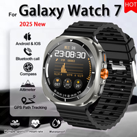 2025 New For Samsung Galaxy Watch 7 Ultra GPS Smart Watch Men 1.43 inch AMOLED Always Display IP68 BT Call Sports Smartwatches