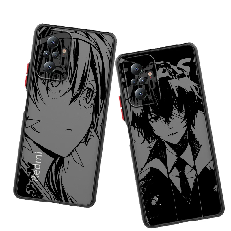 B-Bungo S-Stray D-Dogs Anime Cool Frosted Translucent For Redmi Note 13R 13 12 12S 12T 11 11T 11E 10 Pro Plus 5G TPU Phone Case