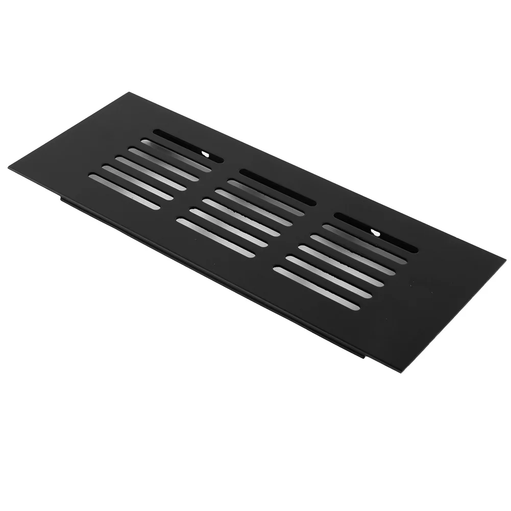 

Air Vent Grille Ventilation Grille For Wardrobes Shoe Cabinets Ventilation-Cover 60mm Aluminum Alloy Black Clean Easy To Install