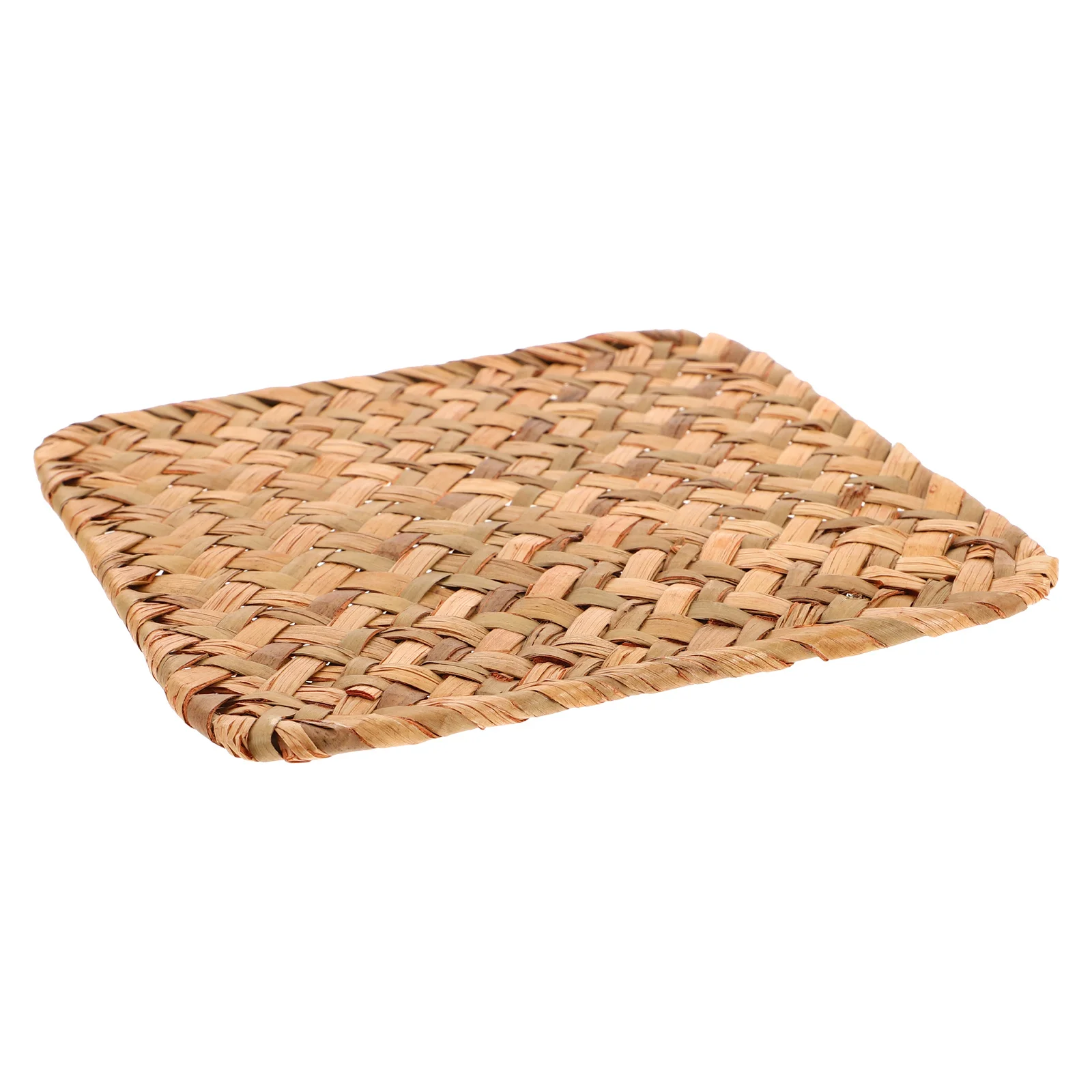 

Retro Seagrass Placemat 14x14 Cm Woven Table Mat Non-Slip Heat Resistant Dish Protector for Kitchen Dining Decoration