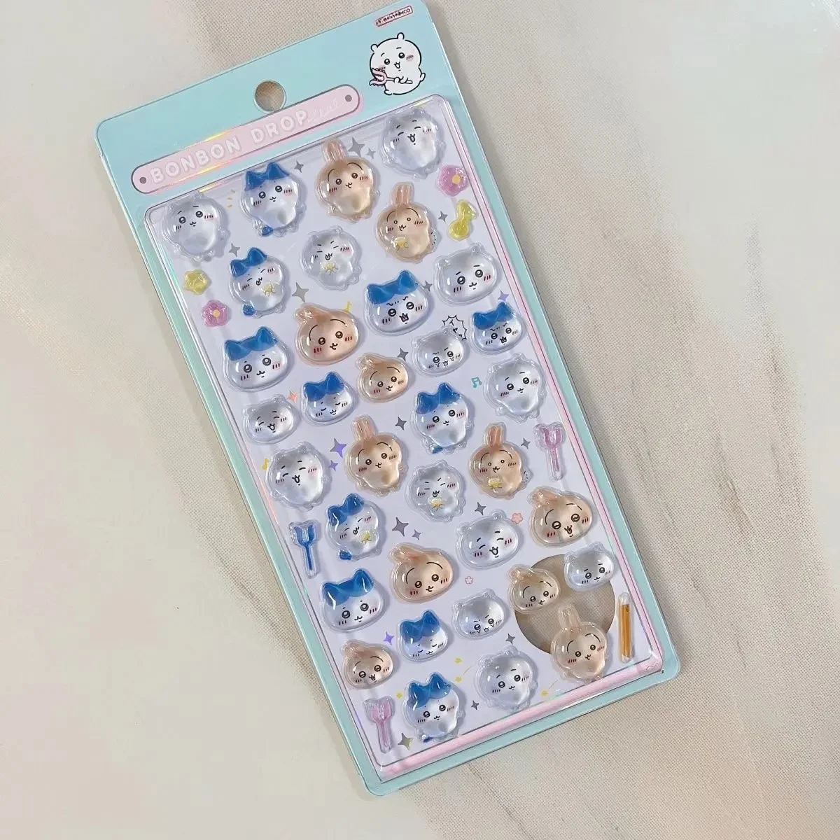 Jiyi  Ckw Cartoon Character New PVC Crystal Three-dimensional Sticker Hachiware Usagi Sticker Super Cute Hachiware Gift view 3