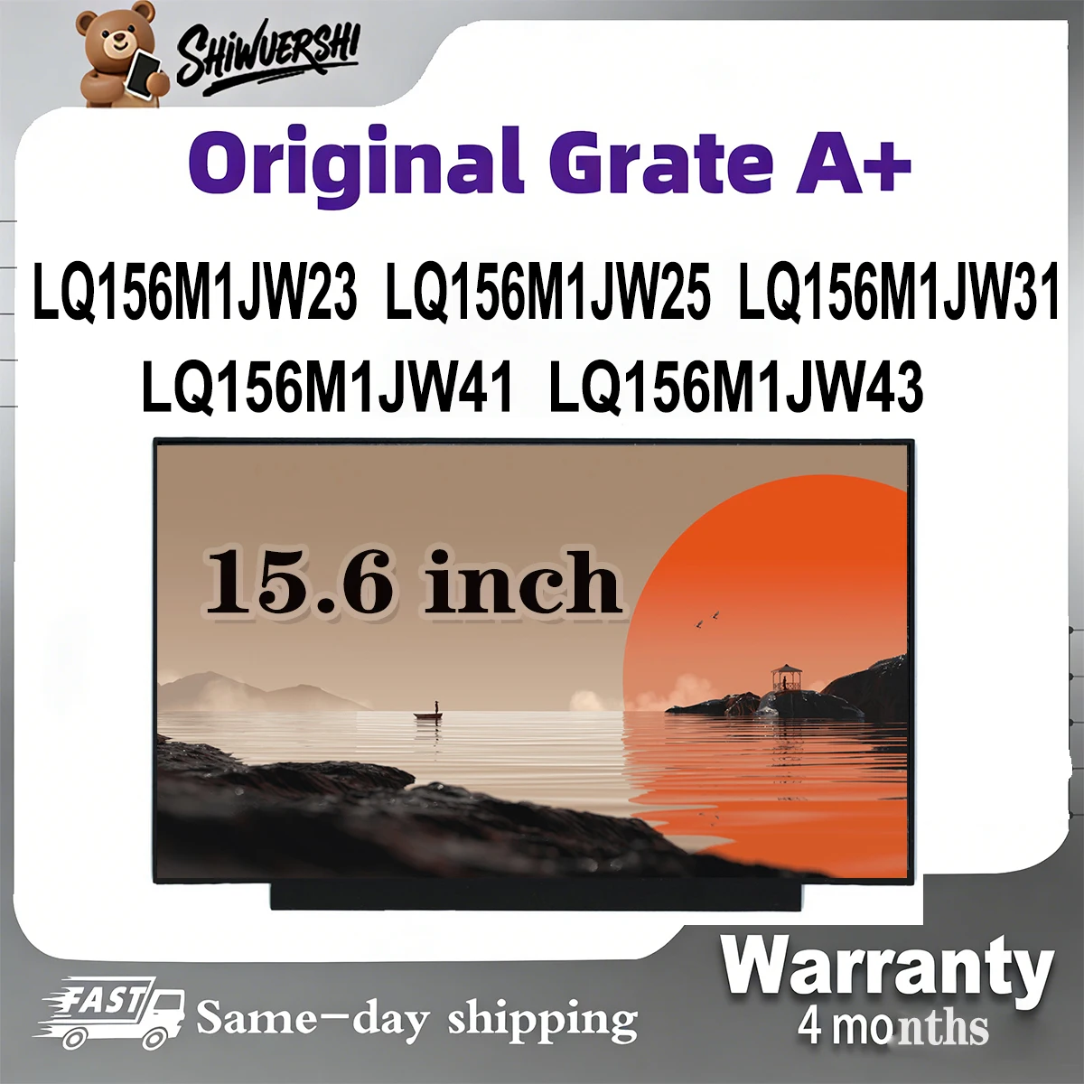 

Original New A+ 15.6 inch Slim Laptop Lcd Screen Panel LQ156M1JW23 LQ156M1JW25 LQ156M1JW31 LQ156M1JW41 LQ156M1JW43 ATNA40CT05-0