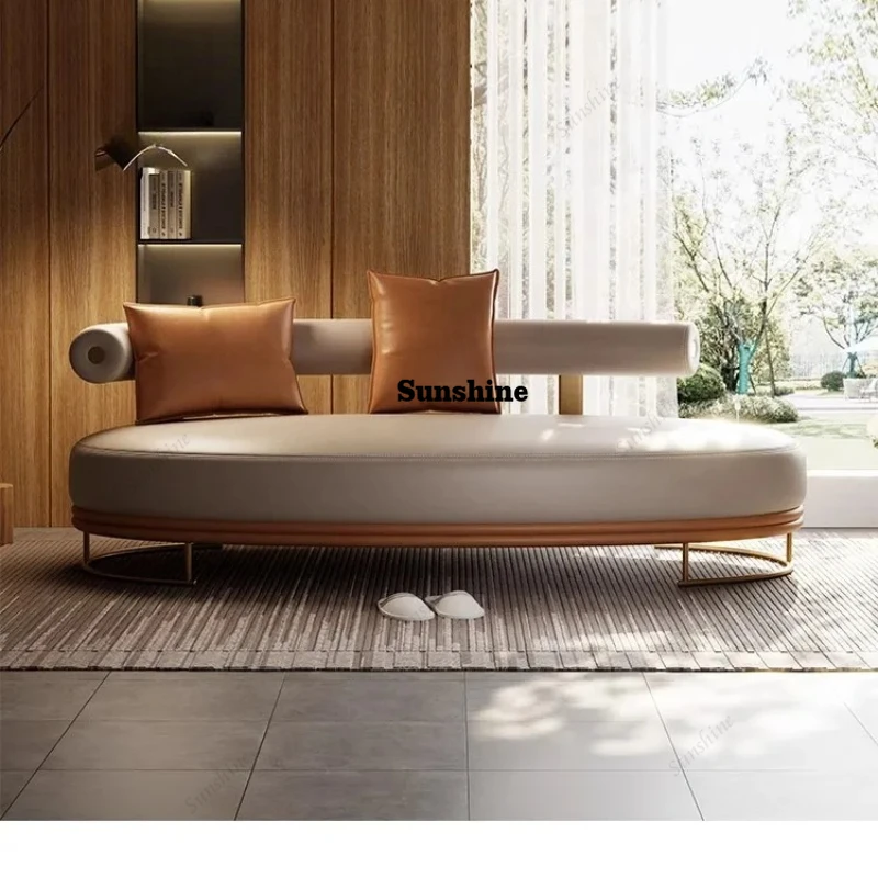 

High-end princess sofa recliner bedroom bedside stool beauty couch bedside sofa bed living room leather sofa