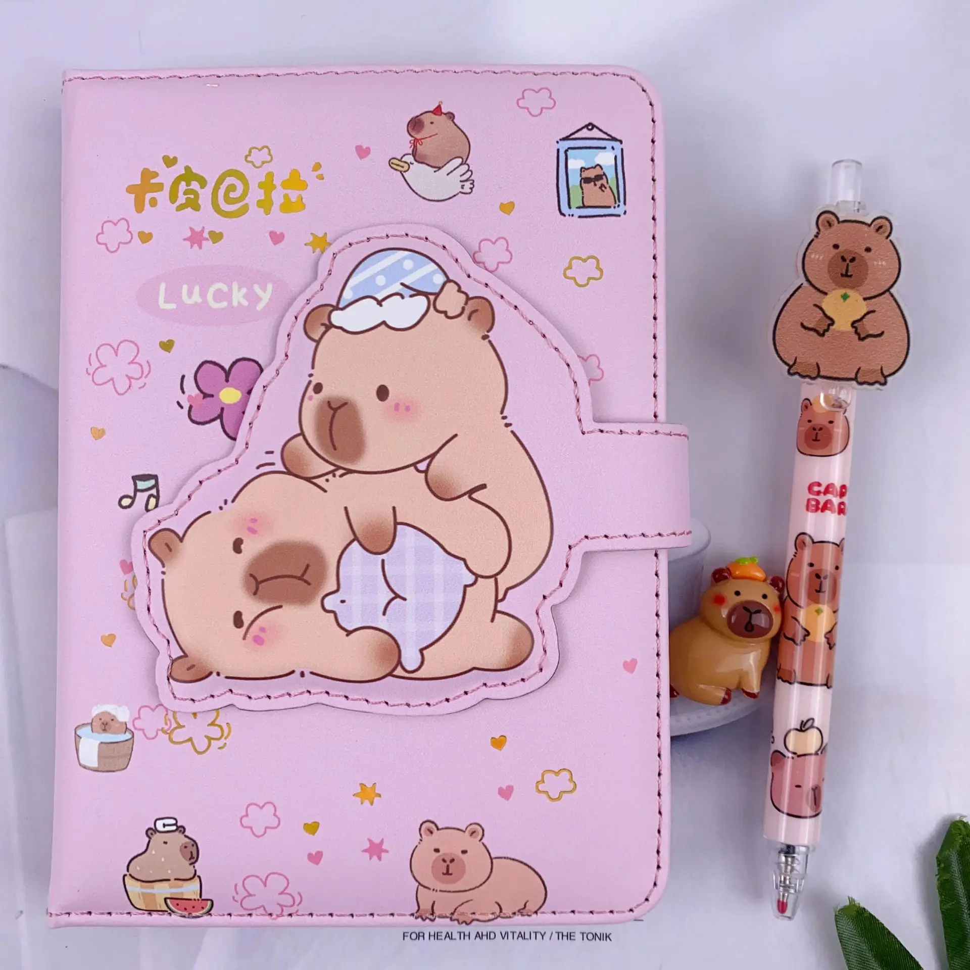 2024 Capybara Notebook Gel Pen Gift Box Set Cartoon Notepad Neutral Pen Student School Office Stationery Supplies birthday gift