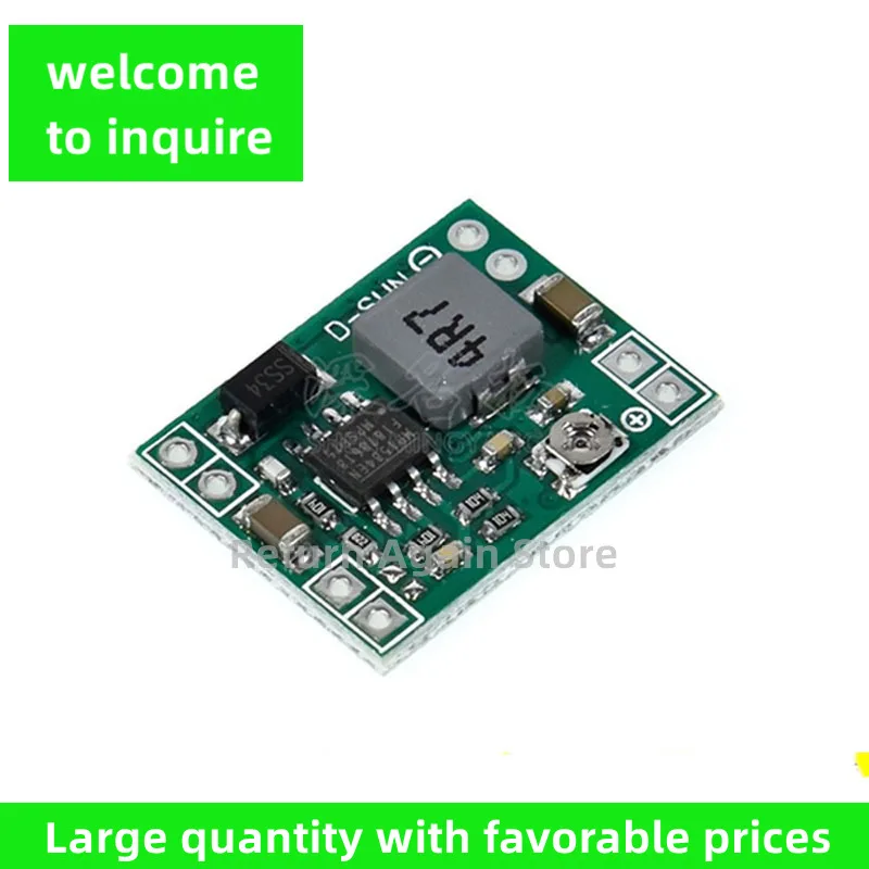 MP1584EN Adjustable Step-Down Module, Fixed 5V Output, 3A DC-DC Step-Down Power Module with Ultra-Compact Size