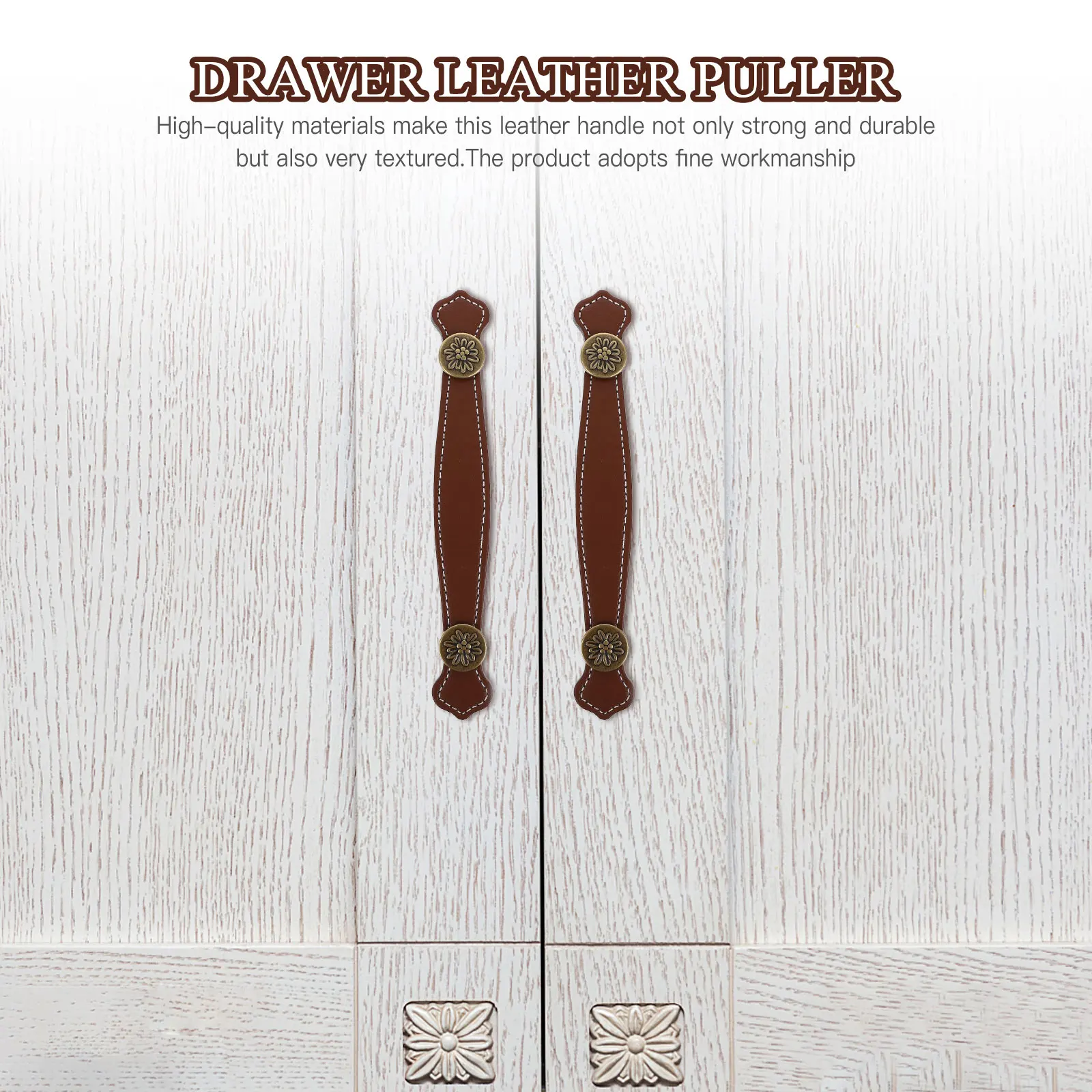 

3pcs Furniture H les Zinc Alloy Durable Pulls for Cabinets Wardrobes Drawers Luggage Simple Elegant Hardware