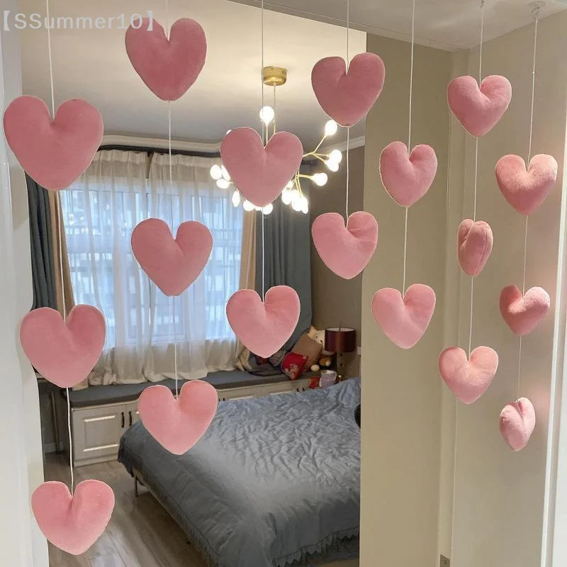 【SSummer10】Romantic Heart Shaped String Pendant Door Curtain - Korean Style Partition Hanging for Bedroom Decor Accessory【SS】