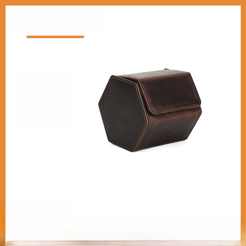 handmade-hexagonal-single-watch-box-travel-outdoor-storage-organizer-mad-cowhide-leather-creative-home-storage-tool