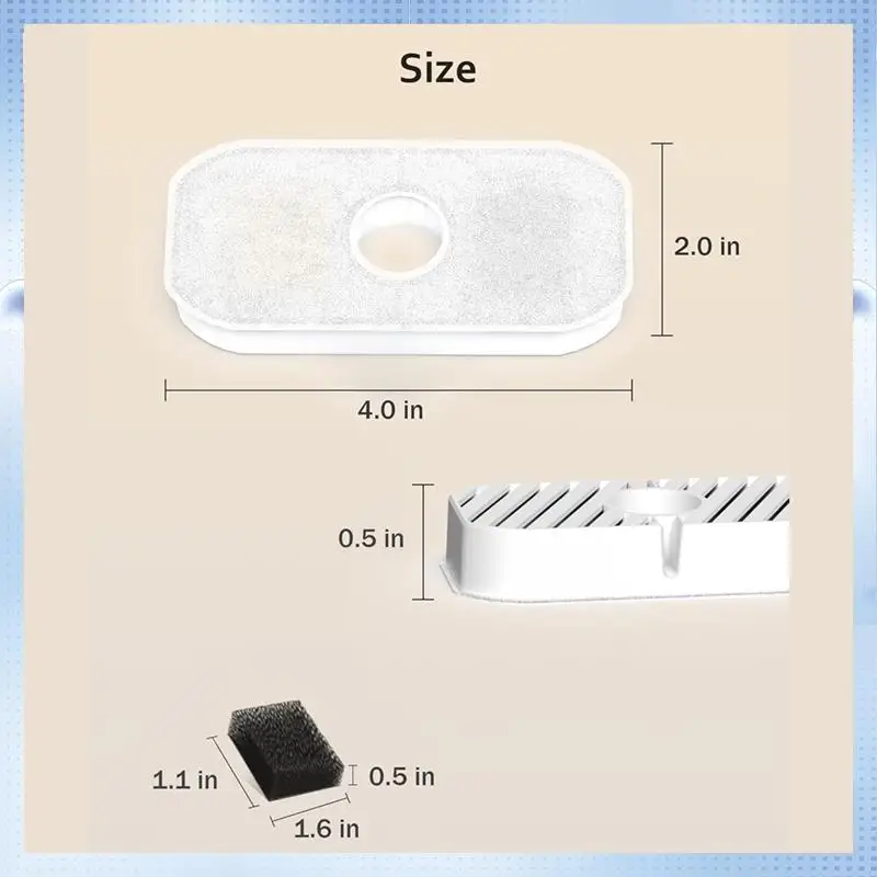 مرشحات بديلة لنافورة الماء اللاسلكية للقطط SSPF-V04، 2.8L/95Oz مرشحات نافورة مياه الحيوانات الأليفة الأوتوماتيكية