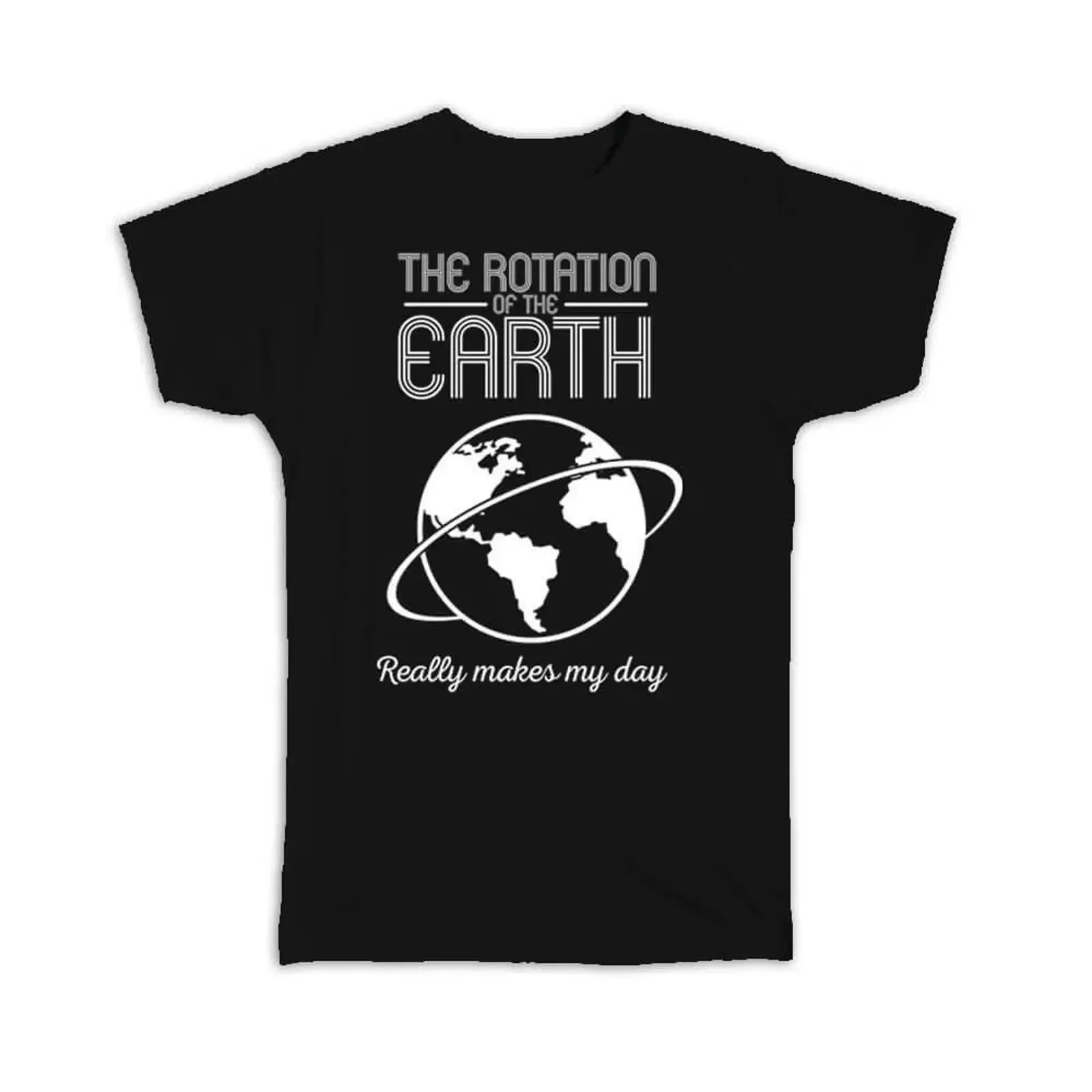 T Shirt Funny For Astronomy Teacher Astronomer Earth Rotation Space vintage Washed graphic Breathable Versatile homme