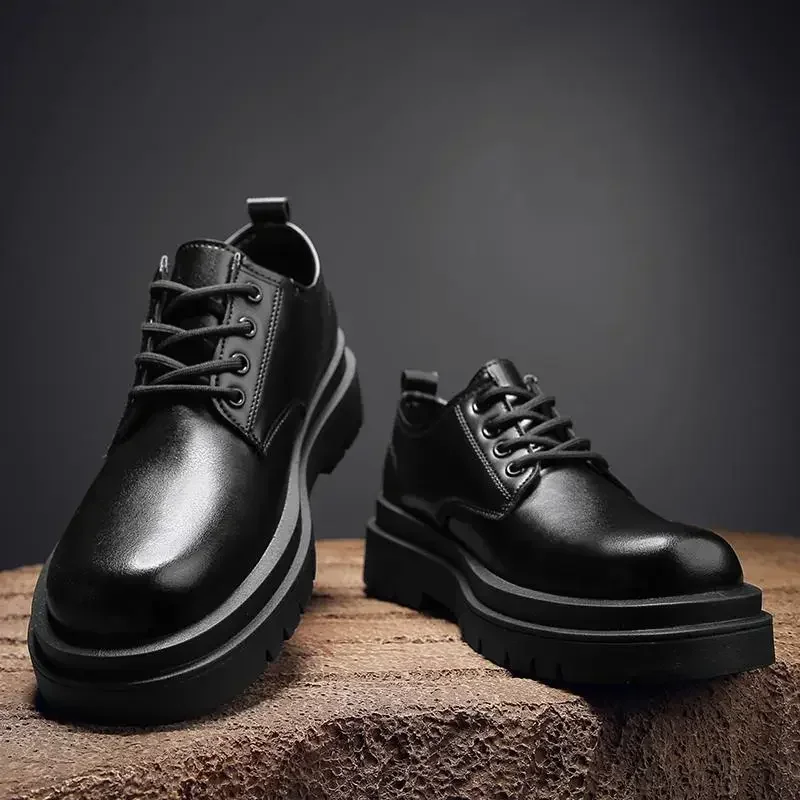 Leather Shoes Men's British Style Dress Party Men's Shoes Korean Men's Shoes Business Formal Wear Small Leather Formal Wear