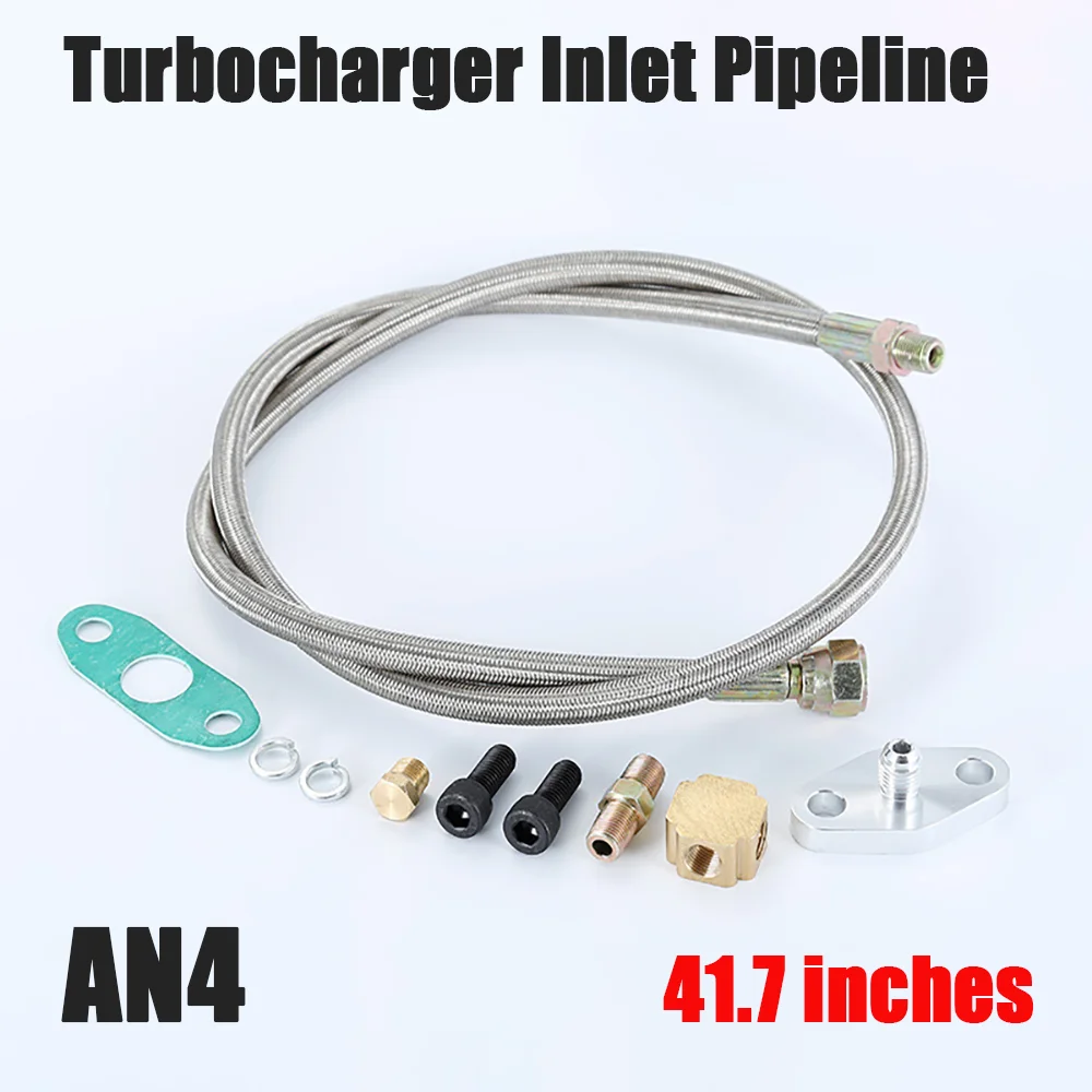 

Automotive Modification Parts T3 Purbocharger Oil Line Adapter Kit Turbo Fuel Supply Oil Pipe Kit