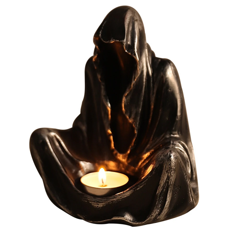 Top vente fantôme bougeoir Halloween horreur gothique bougeoir gothique effrayant thé lumière horreur bougeoir