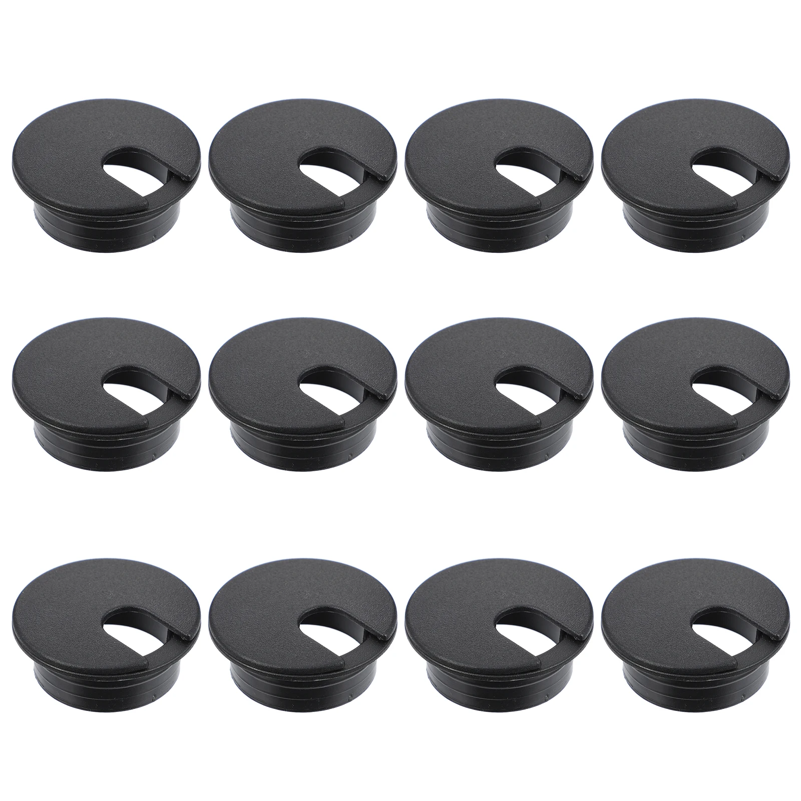 

12 PCS Cable Hole Cover Round Plastic Wire Organizer Grommet for Desk Table Office Cord Management Desktop Accessories