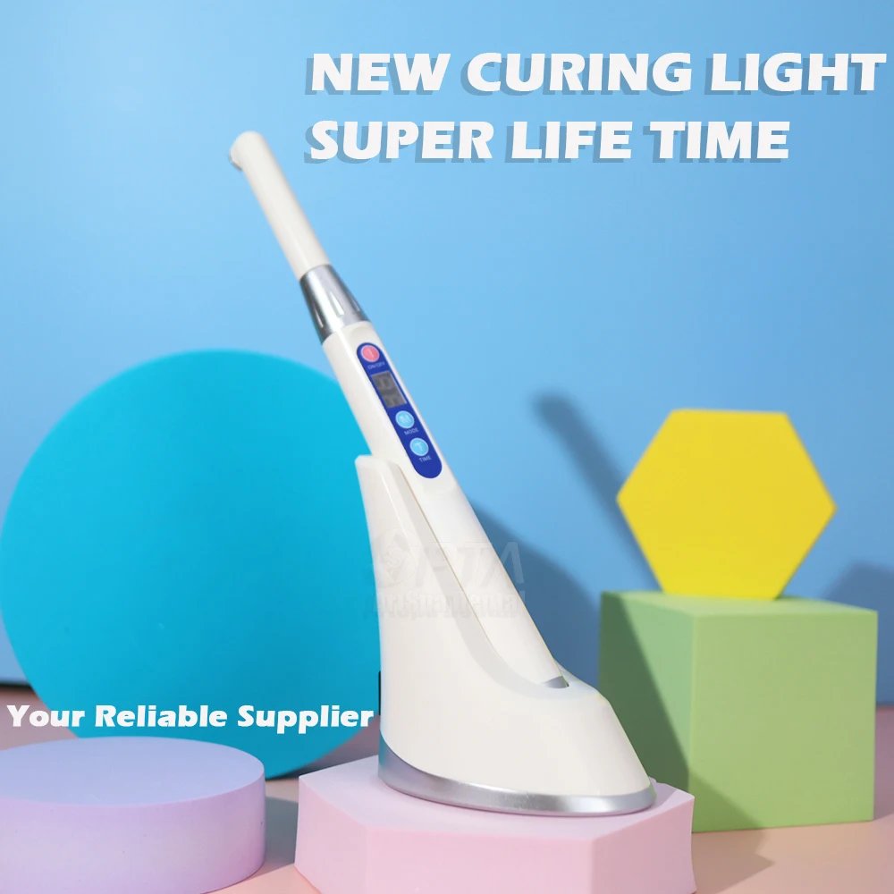 SPTA Dental 1 Second Cure Lamp LED Light Curing  3 Working Modes Full Power Adjustable Work Time Dentist Tool Teeth Whitening