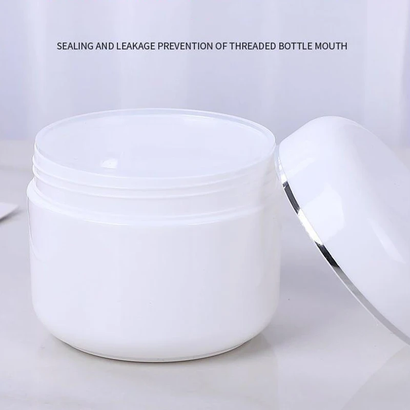 Witte Hervulbare Flessen Voor Reizen Gezichtscrème Lotion Cosmetische Container Plastic Lege Make-Up Pot Pot 10/20/30/50/100/150/250g