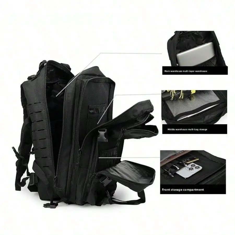 الرياضة في الهواء الطلق حزمة المشي لمسافات طويلة حقيبة الظهر التكتيكية كامو حقيبة القتال التمويه التكتيكية مول على ظهره