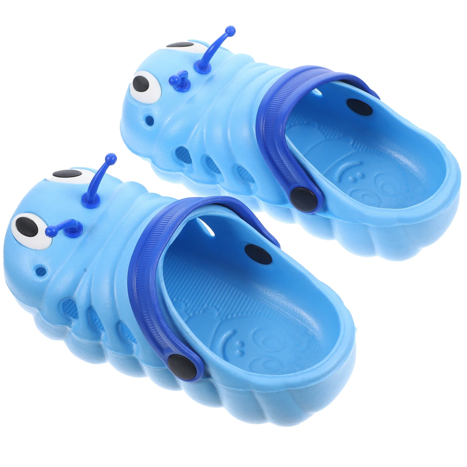 1 زوج صندل شاطئ الاطفال عدم الانزلاق شبشب صيفي للبنين بنات خفيفة الوزن تصميم مريح الأزرق حجم 27 طول 16 سنتيمتر