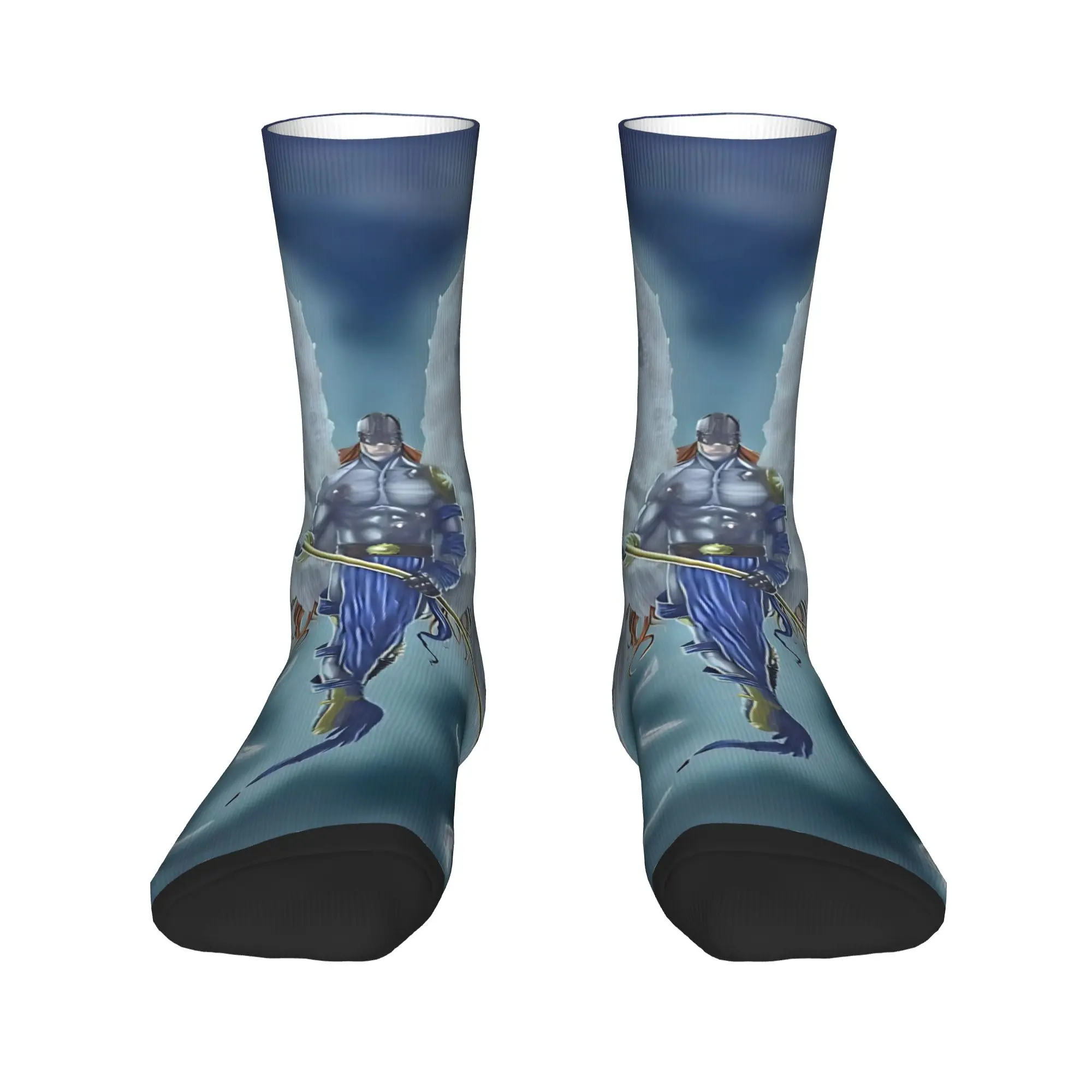 Funny Sock Bandai Digimon Angemon  Rock Seamless Pattern Printed Men Crew Socks Novelty Men's Socks