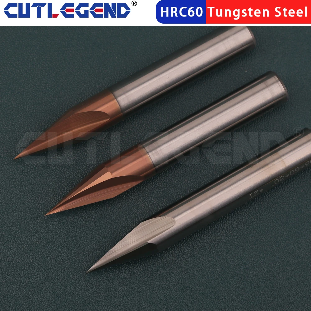 Talang pemotong penggilingan 30 derajat 2 3 seruling karbida sudut Countersink Chamfer pabrik Deburring 4 6 8 10mm tepi V Grove Router