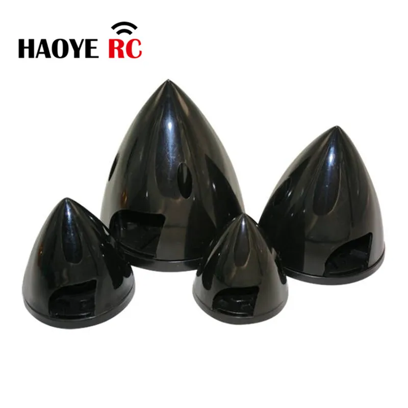 Haoye Nylon Plástico Prop Hélice, RC Avião Peças De Reposição, Spinner 2 Lâmina, Ponta, Preto, Cor Branca, 1.5-3 