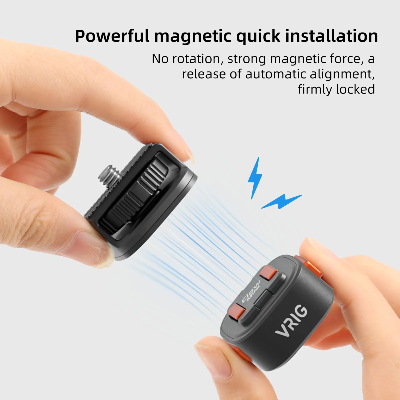 UURig VRIG Claw Mini Magnetic Quick Release Adapter GoPro Base 1/4 Tripod Adapter Mount for Gopro OSMO Insta360 Action Camera
