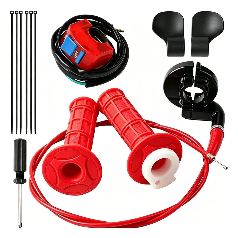 Brake Lever Cable Folding Clutch Handle Throttle Grips Cable Kit For BT200X CC100X 50Cc-150Cc Dirt Bike ATV Motorcycle