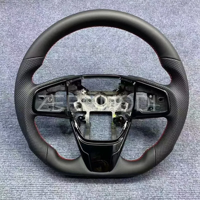 

Steering wheel Perforated Leather Steering Wheel For 2016-2021 Honda Civic Gen 10th