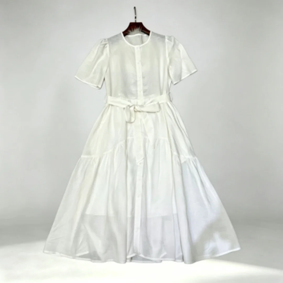 Women Summer Gentle Tie Waist Dress