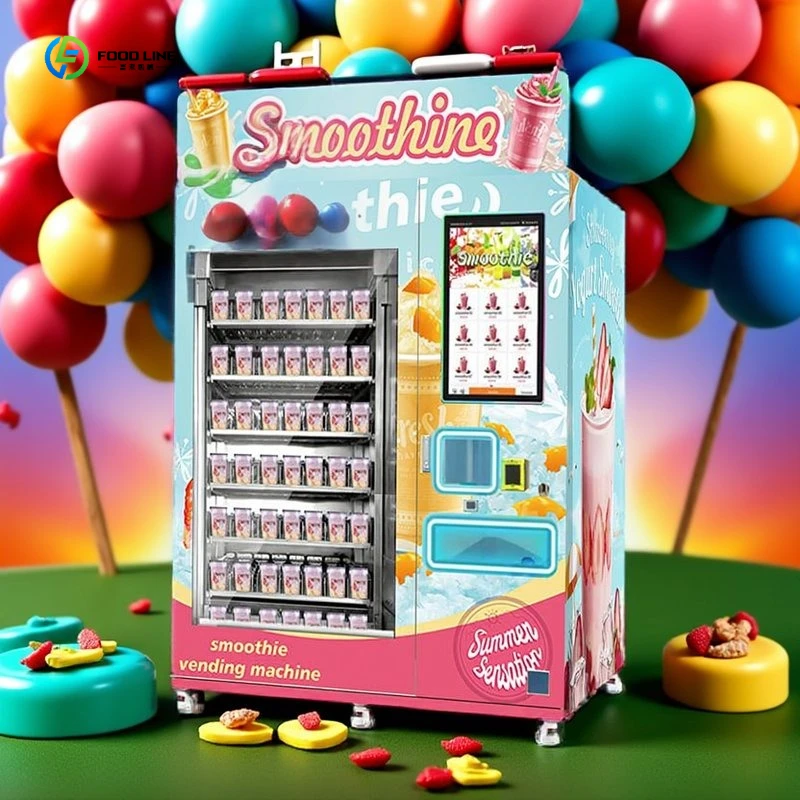 Commercial Automatic Smoothie Vending Machine High Capacity Beverage Smoothie Vending Machine FL Customized