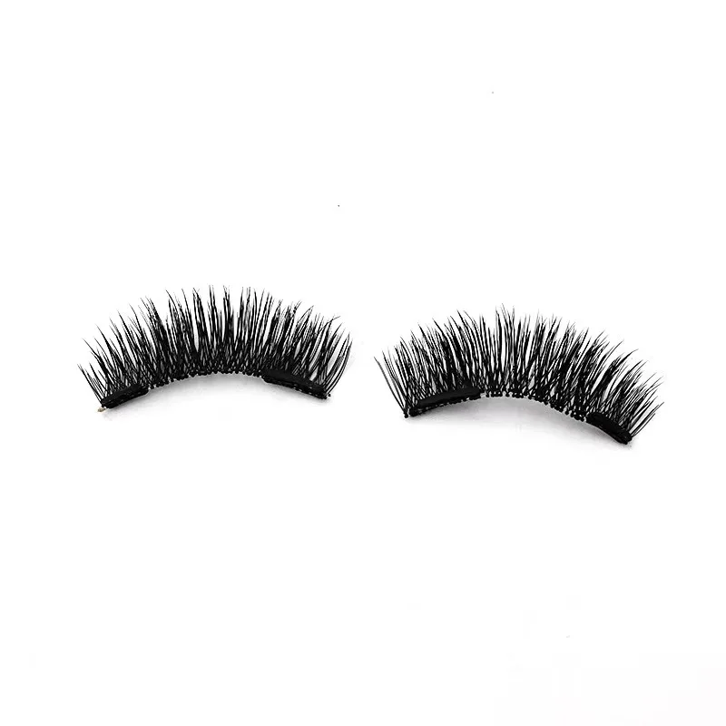 magnetic false eyelashes gift box set, magnetic glue-free eyelashes cross-border thick 2 pairs of large-capacity eyelashes
