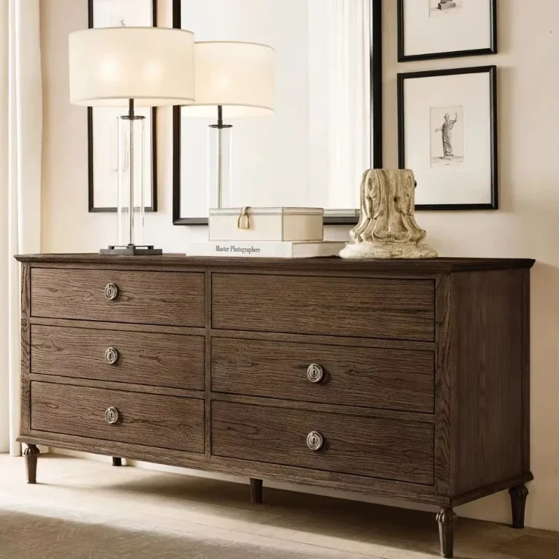 

Luxury 6 drawer vanity, classic sideboard, family villa wine cellar farmhouse entrance bathroom hospital