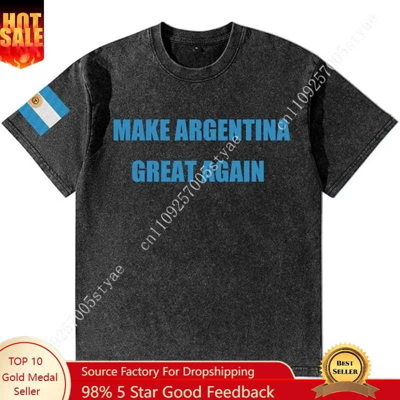 

Make Argentina Great Again Tshirt Man Woman Vintage Cotton Tshirts Short Sleeve Tee Breathable T Shirt Soft Tops Clothing
