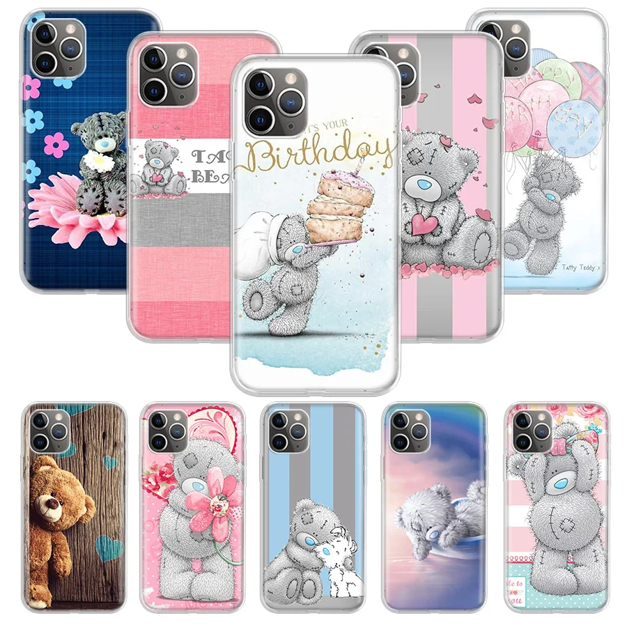 Tatty Teddy Me To You Bear Cartoon Soft Phone Case For IPhone 11 13 16 Pro MAX 15 + 14 Plus 12 Mini X XS Apple 8 7 SE Fundas Coq