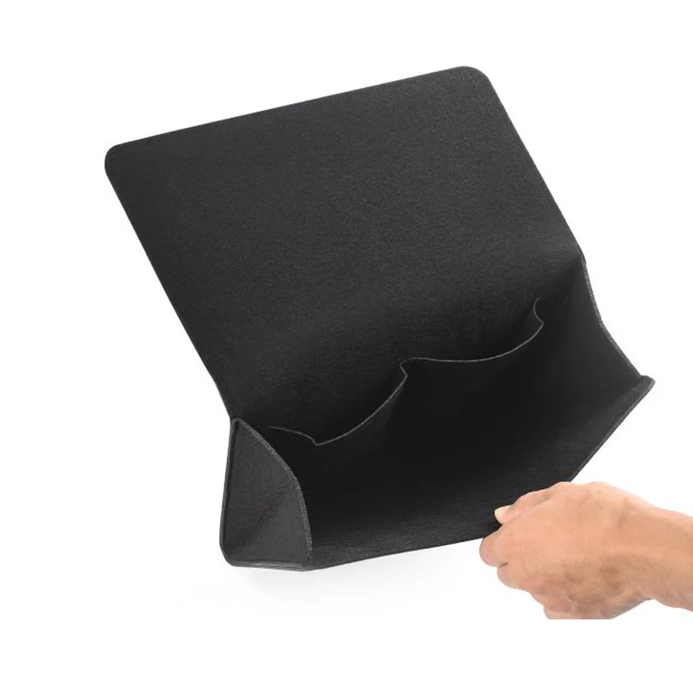 

Bedside Storage Foldable Felt Case Felt Organizer For Remote Control Holder Hanging Pouch Dorm Room Travel Black