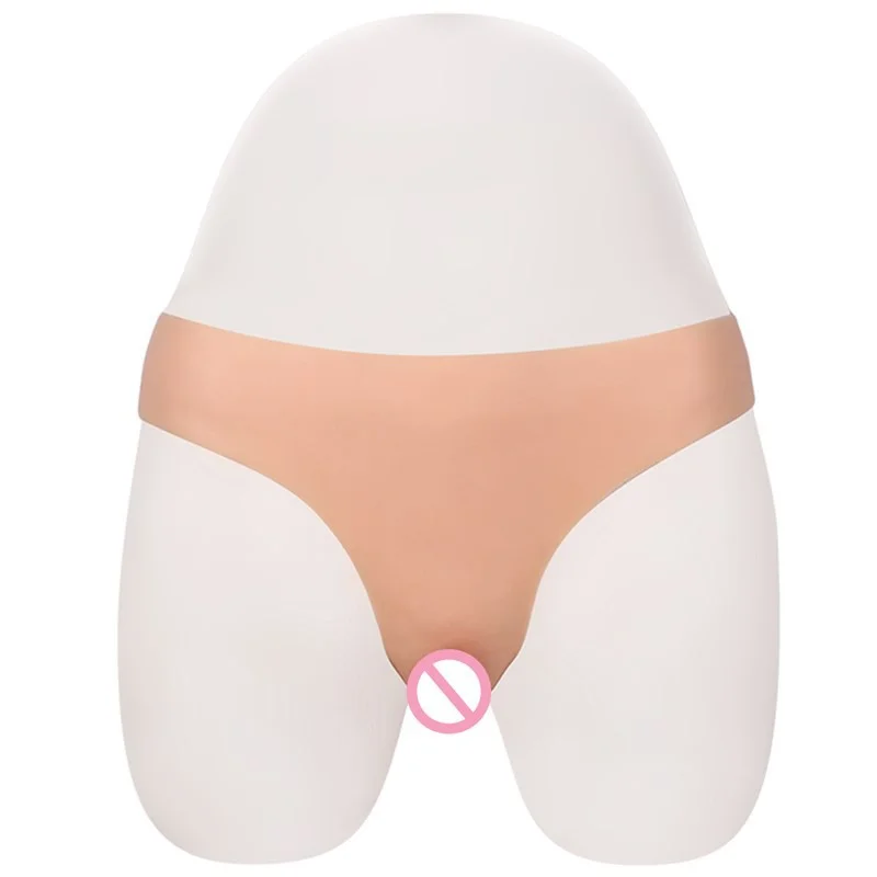 Silicone Fake Vagina Underwear For Men Penetrating Vagina Boxer Briefs For Crossdresser Or Transgender Soft Boobs