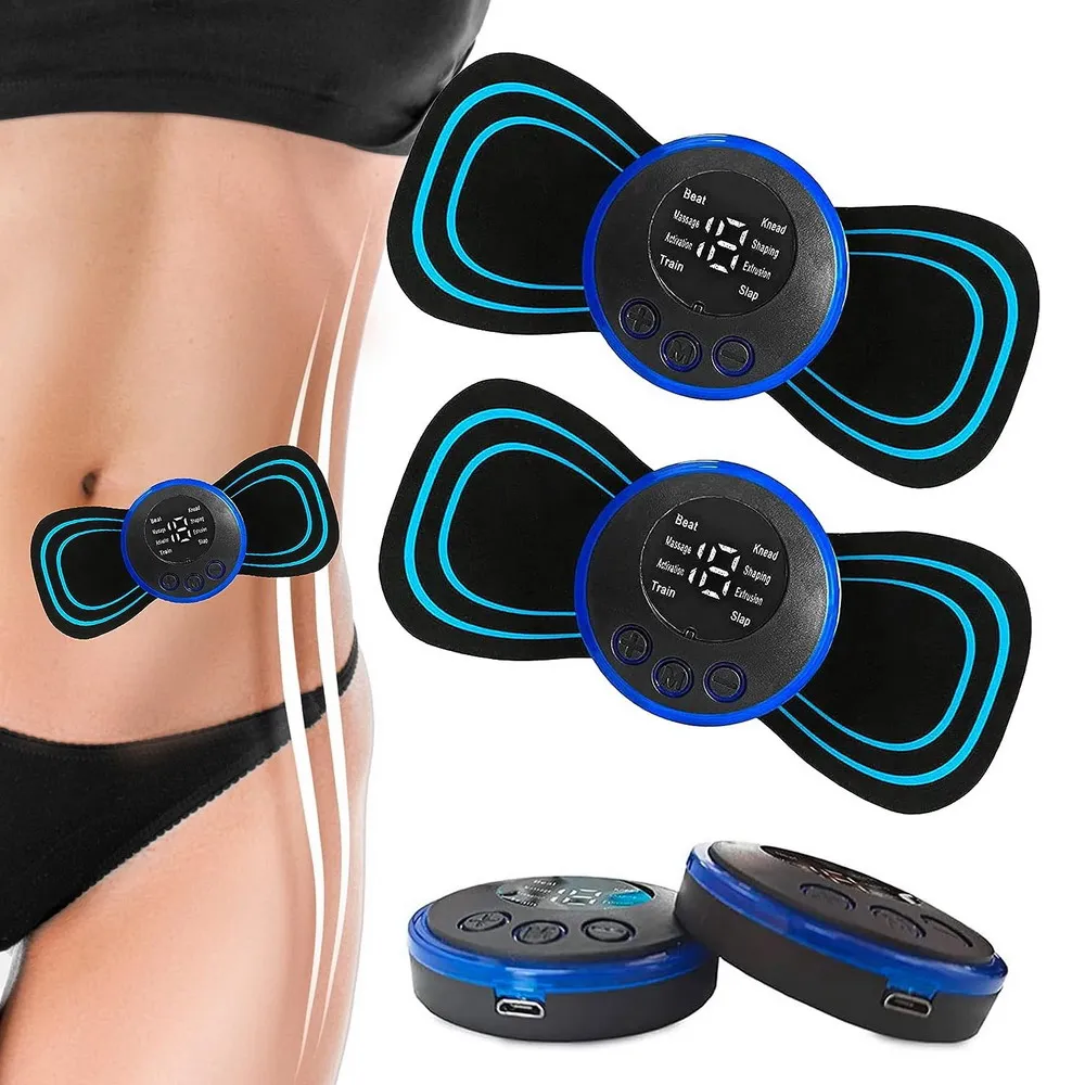 Portable Mini Massager EMS Muscle Stimulator Gel Cervical Relief Pain Relax Back Massage Patch Neck Massageador Shoulder sticker