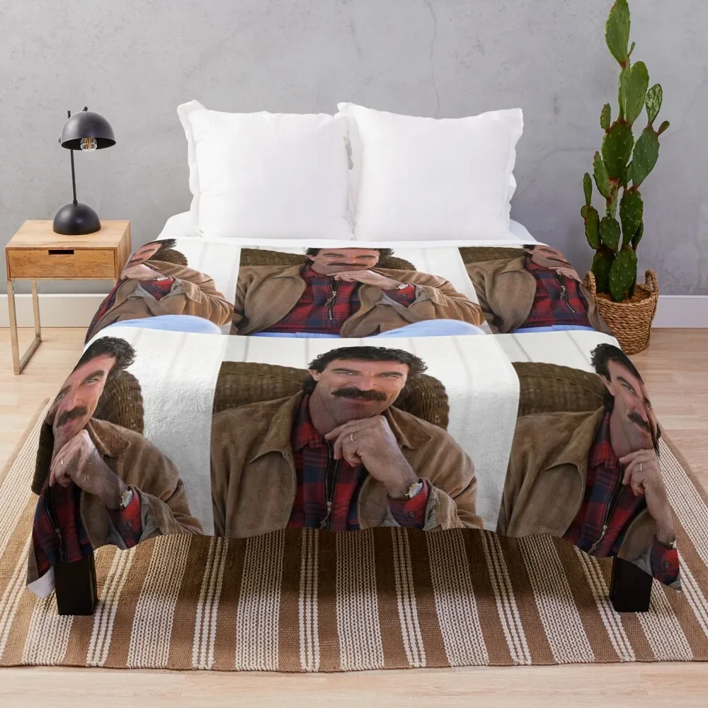 

Tom Selleck handsome Throw Blanket Multi Purpose Soft Warm Blanket for Home Travel
