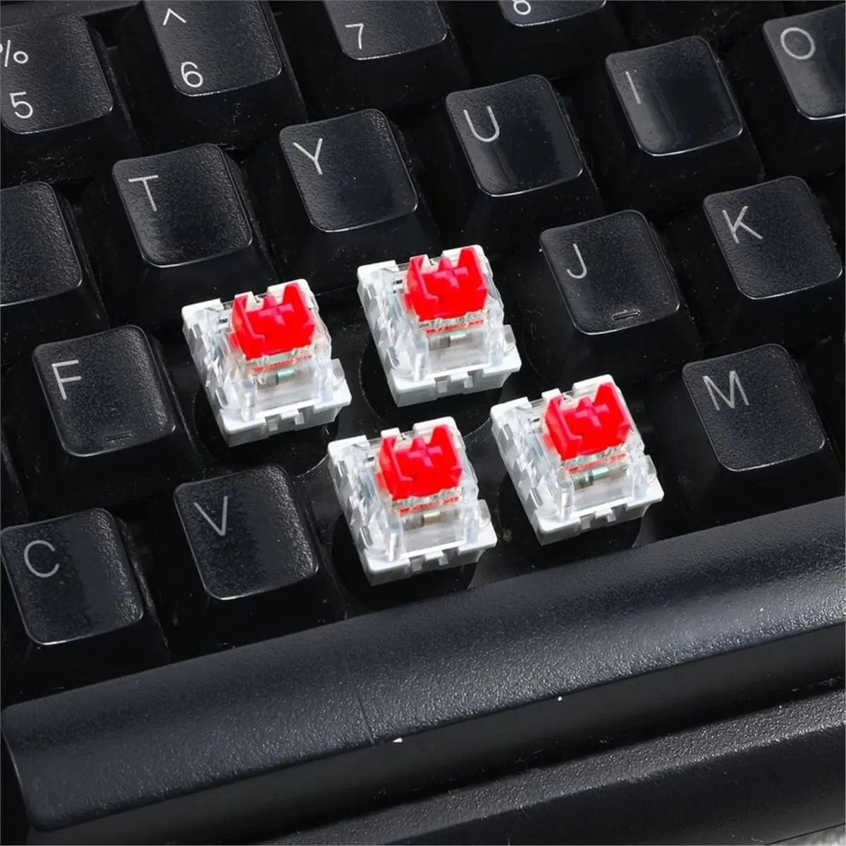 Red Switches, 3-Pin Linear Dustproof Hot-Swappable - for CHERRY MX Equivalent Switches for Mechanical Keyboard-Pack 90