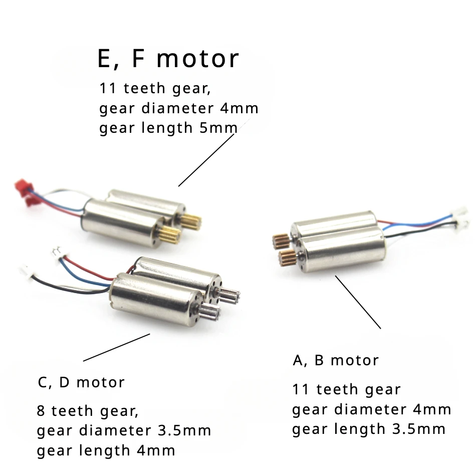 Mini 8520 8.5mm*20mm CW/CCW Coreless Motor 11 Teeth Brass Gear 8T Metal Gear DC 3.7V High Speed Engine RC Drone Quadcopter UAV