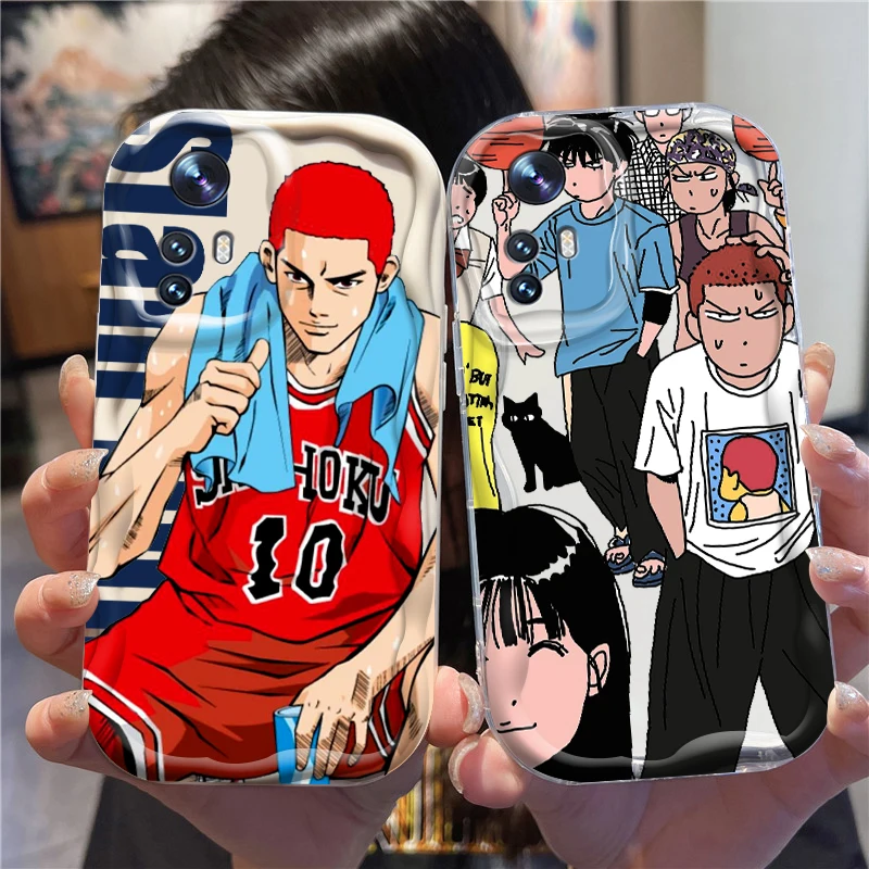 

Slam Dunk Art Popular Anime For Xiaomi Mi 14 12 12T 11 Lite Poco M6 X6 X5 X4 X3 M3 F4 Pro GT NFC 5G Wave Oil Soft Phone Case
