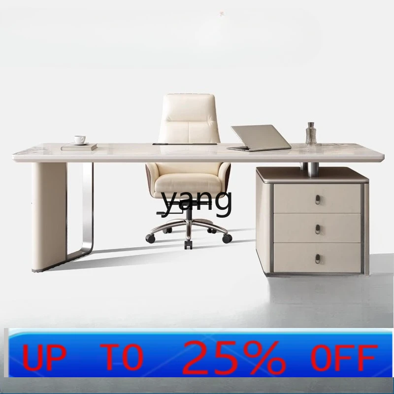 

LMM desk light luxury modern slate desk home bedroom study simple writing desk