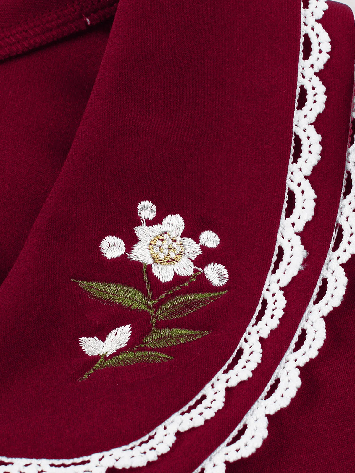 Tonval Spitzenbesatz bestickter Peter-Pan-Kragen Vintage 1950er-Jahre-Partykleidung für Frauen Knöpfe vorne mit Gürtel Midi-Swing-Kleider – Detail 7